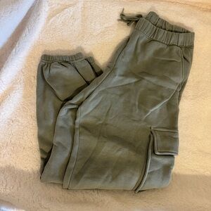 Abercrombie & Fitch Olive Green Cargo Sweatpants